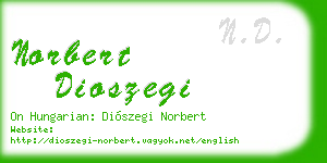 norbert dioszegi business card
