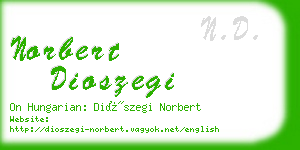 norbert dioszegi business card